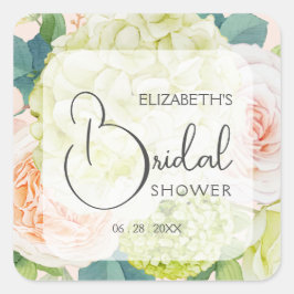 Adesivo Quadrado Chá de panela Romântico das Flores do Jardim