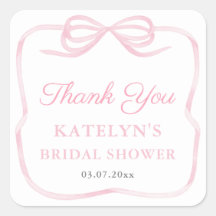 Chá de panela Rosa Coquette - Obrigado