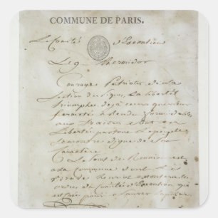 Adesivo Quadrado Chamada de Maximiliano de Robespierre