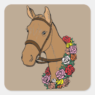 Adesivo Quadrado Champion Horse
