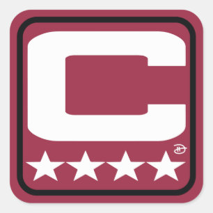 Adesivo Quadrado Champion Patch - AZ Red Sticker