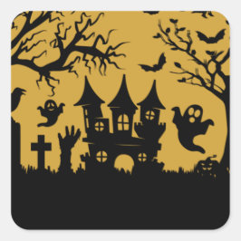 Adesivo Quadrado Chapas de papel para casas assombradas