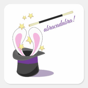 Adesivo Quadrado Chapéu do Abracadabra