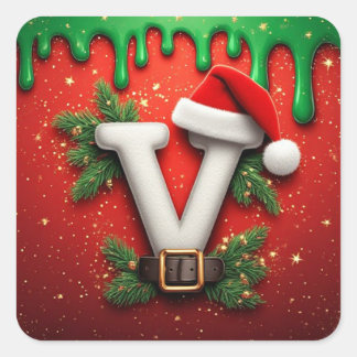 Adesivo Quadrado Chapéu Festivo Sabta V Para Decoração de Inverno