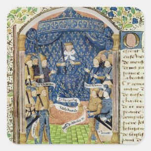Adesivo Quadrado Charles VII cercado por sua corte