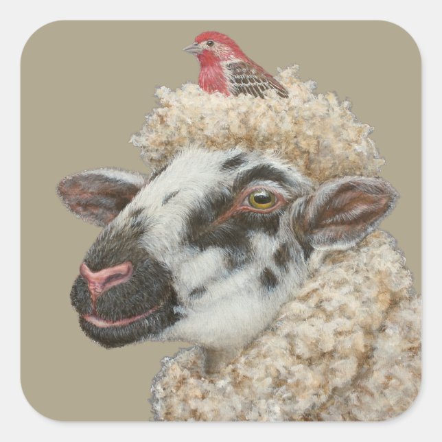 Adesivo Quadrado Charlie e Beatrice. (Frente)