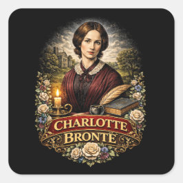 Adesivo Quadrado Charlotte Brontë