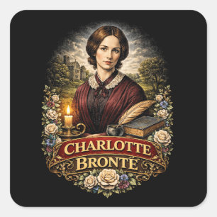 Adesivo Quadrado Charlotte Brontë