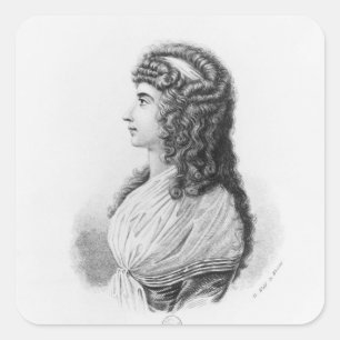 Adesivo Quadrado Charlotte von Caneca de cerveja, von nascido