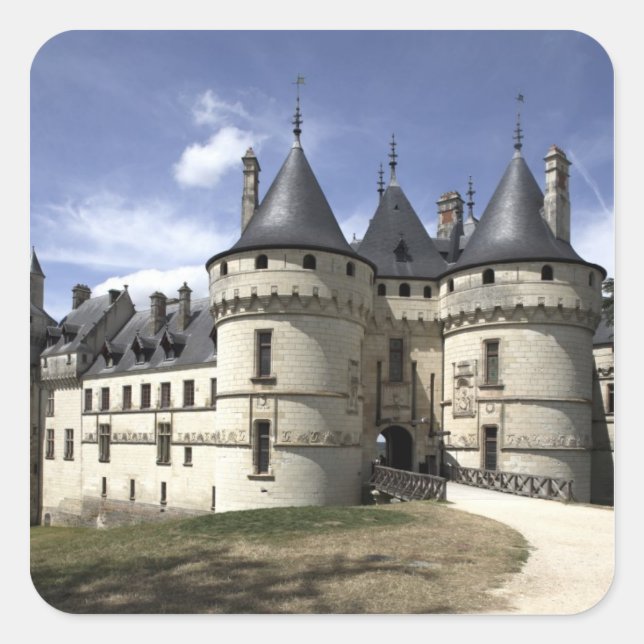 Adesivo Quadrado Chateau de Chaumont-Sur-Loire. (Frente)