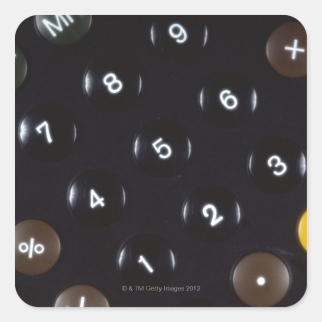 Adesivo Quadrado Chaves de uma calculadora (Frente)