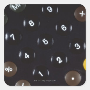 Adesivo Quadrado Chaves em uma calculadora