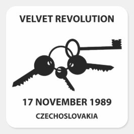 Adesivo Quadrado Chaves tilintando - símbolo da revolução de veludo