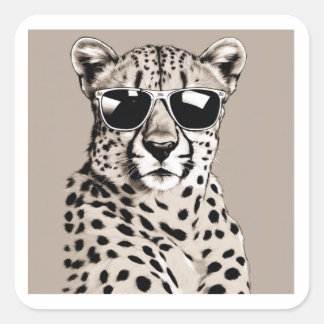 Adesivo Quadrado Cheetah Diva