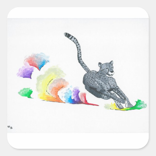 Adesivo Quadrado Cheetah Stickers (Frente)