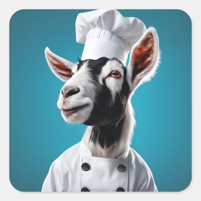 Adesivo Quadrado Chef Goat (Frente)