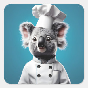 Adesivo Quadrado Chef Koala