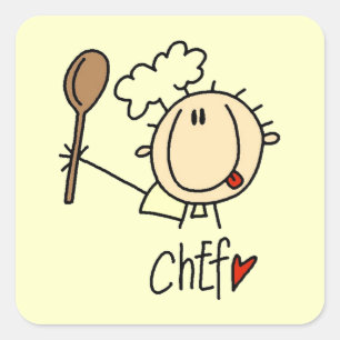Adesivo Quadrado Chef Masculino