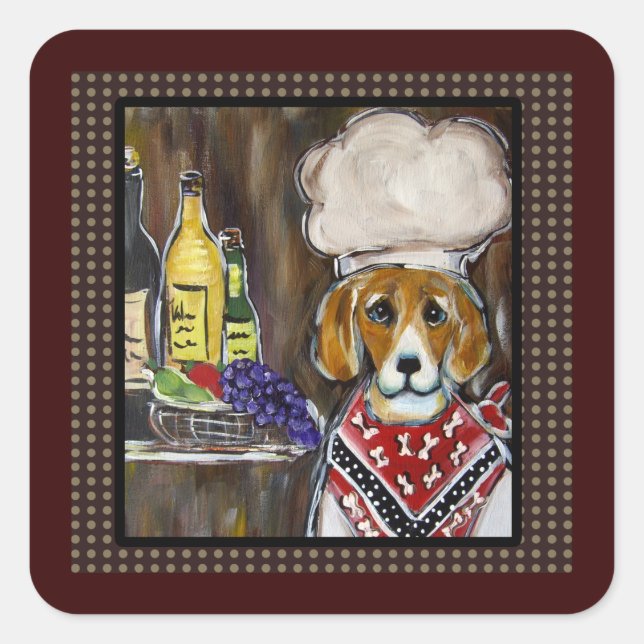 ADESIVO QUADRADO CHEFE BEAGLE (Frente)