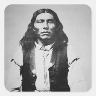 Adesivo Quadrado Chefe de Naiche (d.1874) dos apaches de Chiricahua