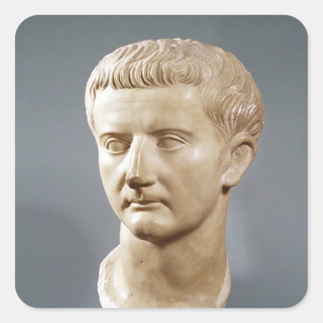 Adesivo Quadrado Chefe do Imperador Tiberius (Frente)