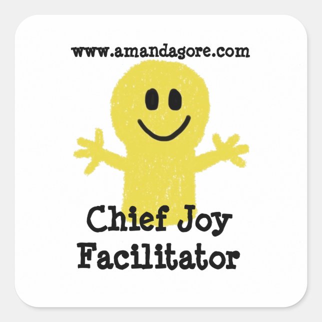 Adesivo Quadrado Chefe Joy Facilitator Padrões (Frente)
