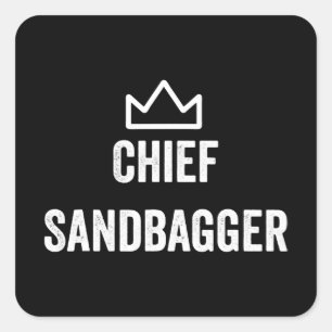 Adesivo Quadrado Chefe Sandbagger Golf Meme Bjj Chess Sandbag