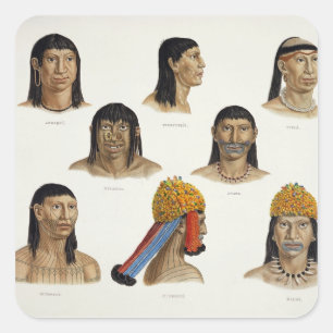 Adesivo Quadrado Chefes dos índios sul-americanos, de Viagens em