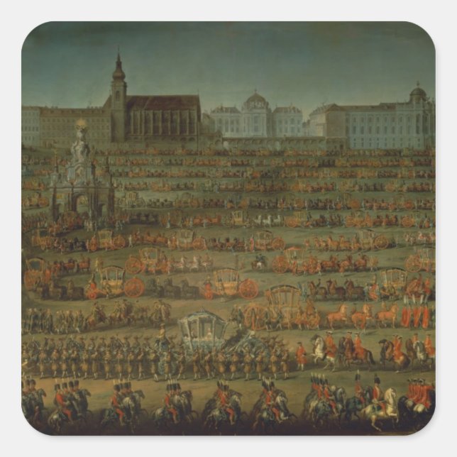 Adesivo Quadrado Chegada de Isabella de Parma (Frente)