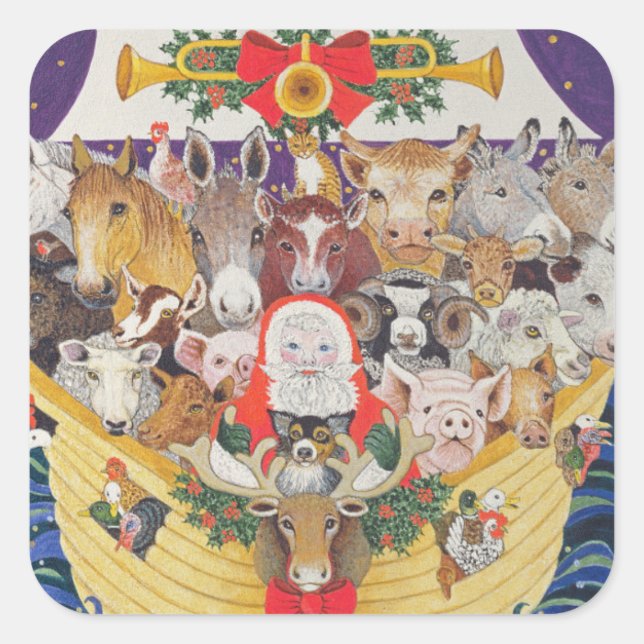 Adesivo Quadrado Chegada de Natal (Frente)