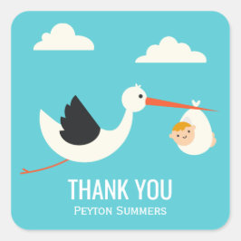 Adesivo Quadrado Chegada de Stork