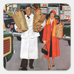 Adesivo Quadrado Cheio do saco do problema