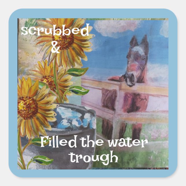 Adesivo Quadrado cheio hoje doce Jamie (Frente)