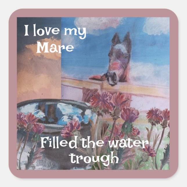 Adesivo Quadrado cheio hoje, doce Jamie Square Sticker (Frente)