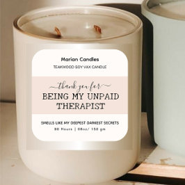 Adesivo Quadrado Cheira Como Uma Vela Engraçada