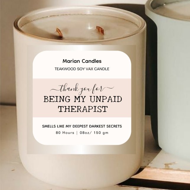 Adesivo Quadrado Cheira Como Uma Vela Engraçada (Criador carregado)