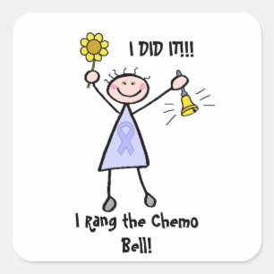 Adesivo Quadrado Chemo Bell - general Cancer da mulher