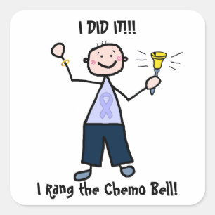 Adesivo Quadrado Chemo Bell - general Cancer Homem
