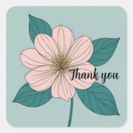 Adesivo Quadrado Cherishing Life and Blooms