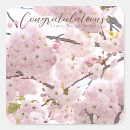 Adesivo Quadrado Cherry Blossom "Hayashi-ichigo" スクエアシール