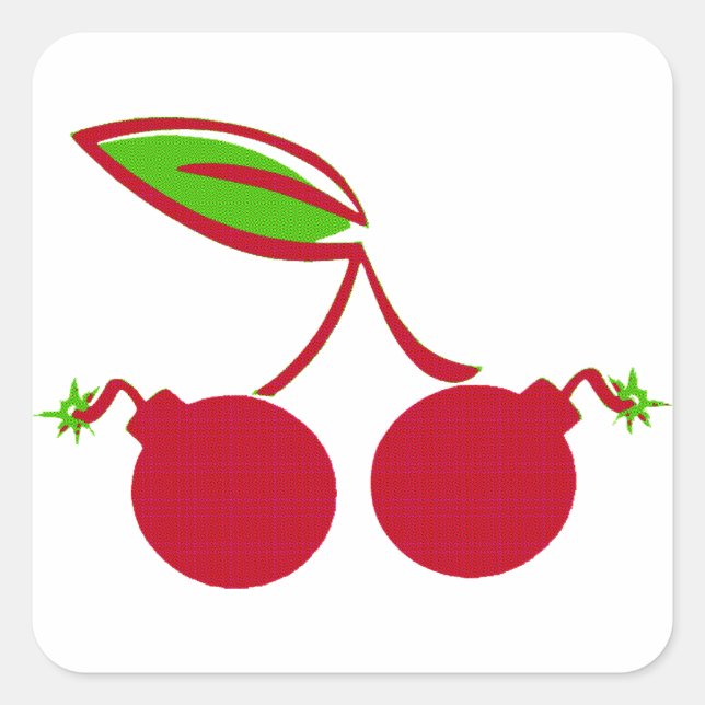 Adesivo Quadrado Cherry Bomb (Frente)