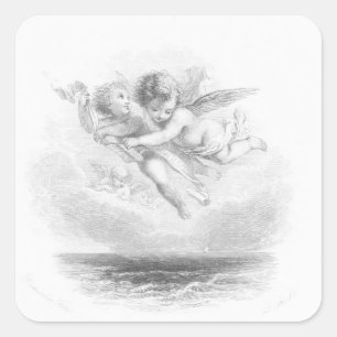 Adesivo Quadrado Cherubs