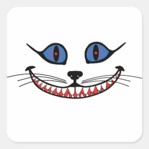 Adesivo Quadrado Cheshire Cat Smile