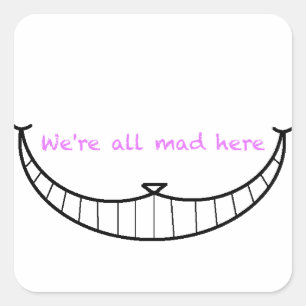 Adesivo Quadrado Cheshire Cat Smile
