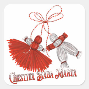 Adesivo Quadrado Chestita Baba Marta Martenitsas