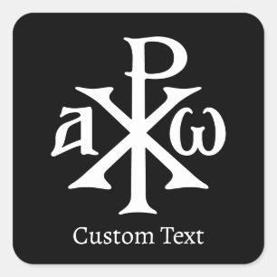 Adesivo Quadrado Chi Rho Christograma