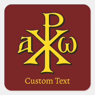 Adesivo Quadrado Chi Rho Christograma