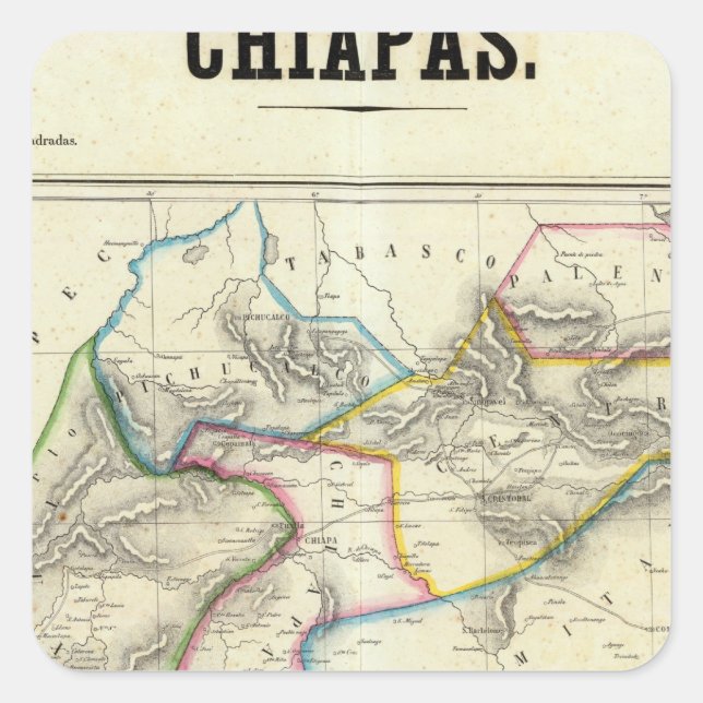 Adesivo Quadrado Chiapas, México (Frente)