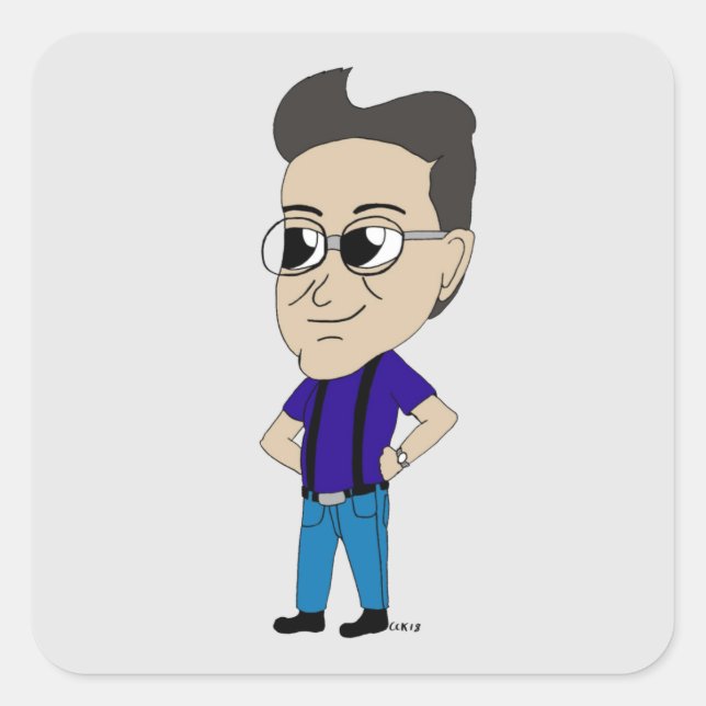 Adesivo Quadrado chibi (Frente)