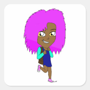 Adesivo Quadrado chibi 